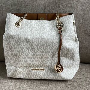 Michael Kors Signature Print Leather Handbag